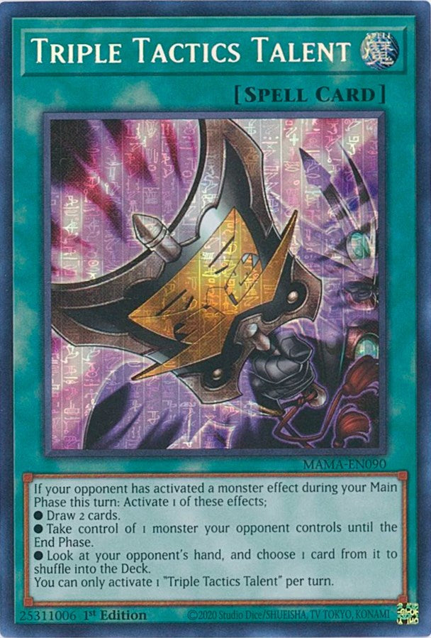 Triple Tactics Talent [MAMA-EN090] Secret Pharaoh's Rare Yu-Gi-Oh!