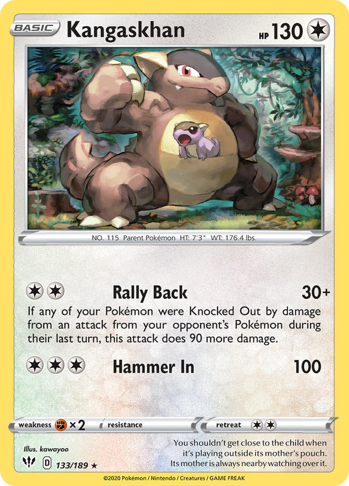 Kangaskhan (133/189) (Theme Deck Exclusive) [Sword & Shield: Darkness Ablaze] Pokémon