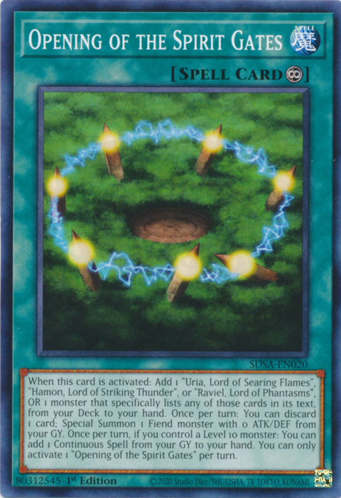 Opening of the Spirit Gates [SDSA-EN020] Common Yu-Gi-Oh!