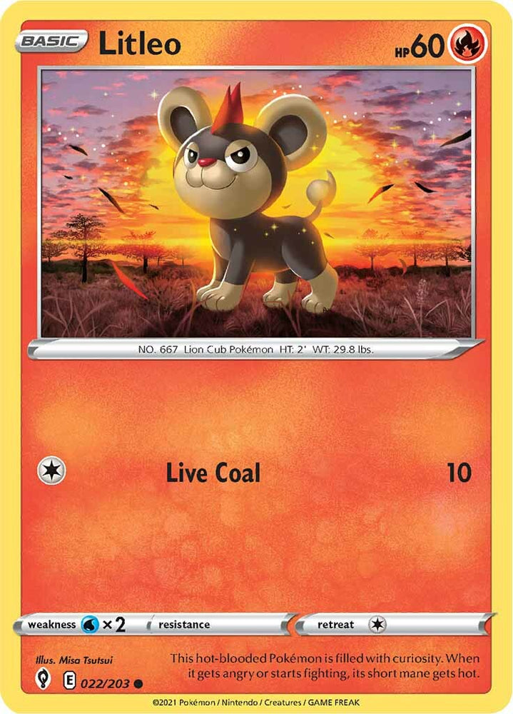 Litleo (022/203) [Sword & Shield: Evolving Skies] Pokémon