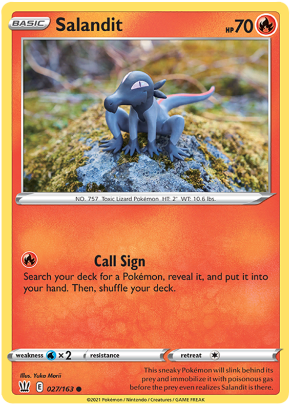 Salandit (027/163) [Sword & Shield: Battle Styles] Pokémon