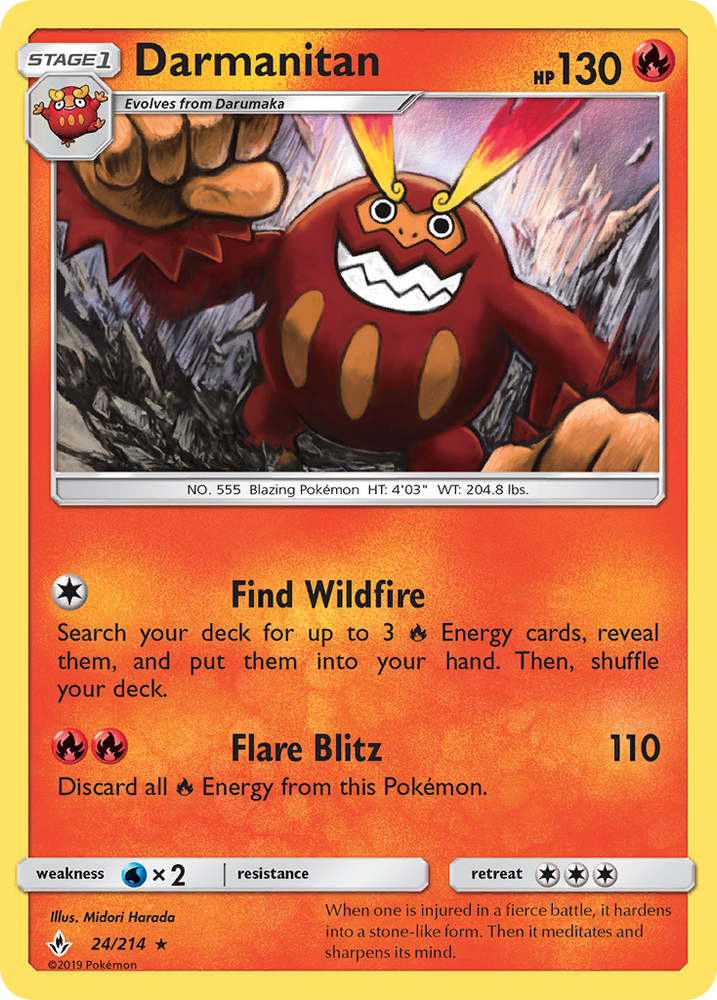 Darmanitan (24/214) [Sun & Moon: Unbroken Bonds] Pokémon