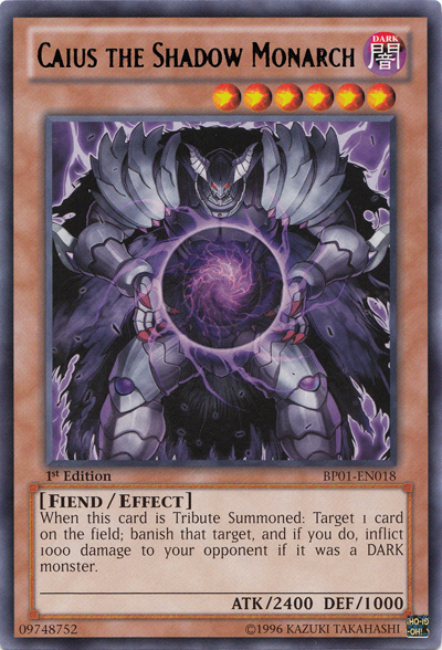 Caius the Shadow Monarch [BP01-EN018] Rare Yu-Gi-Oh!