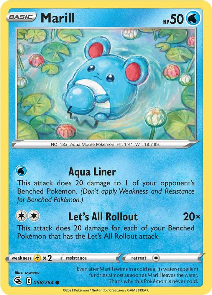 Marill (058/264) [Sword & Shield: Fusion Strike] Pokémon
