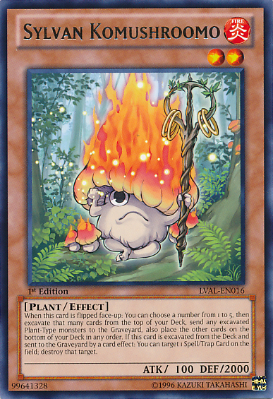 Sylvan Komushroomo [LVAL-EN016] Rare Yu-Gi-Oh!