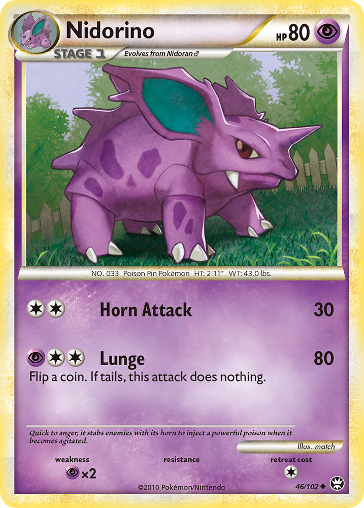 Nidorino (46/102) [HeartGold & SoulSilver: Triumphant] Pokémon