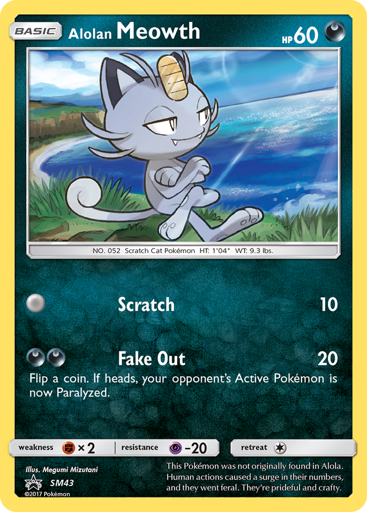 Alolan Meowth (SM43) [Sun & Moon: Black Star Promos] Pokémon
