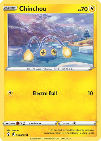 Chinchou (052/203) [Sword & Shield: Evolving Skies] Pokémon