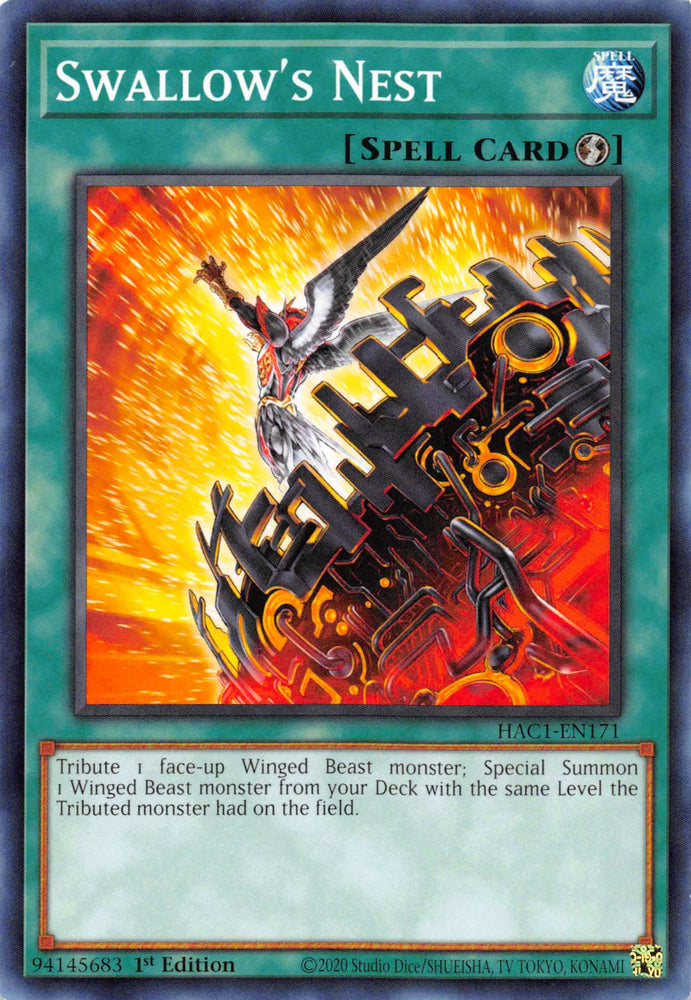Swallow's Nest (Duel Terminal) [HAC1-EN171] Parallel Rare Yu-Gi-Oh!