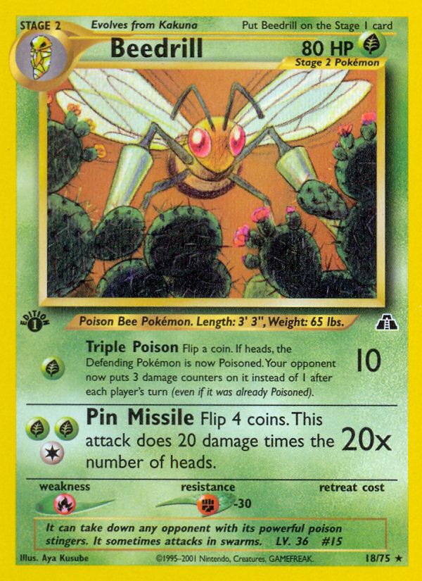 Beedrill (18/75) [Neo Discovery 1st Edition] Pokémon