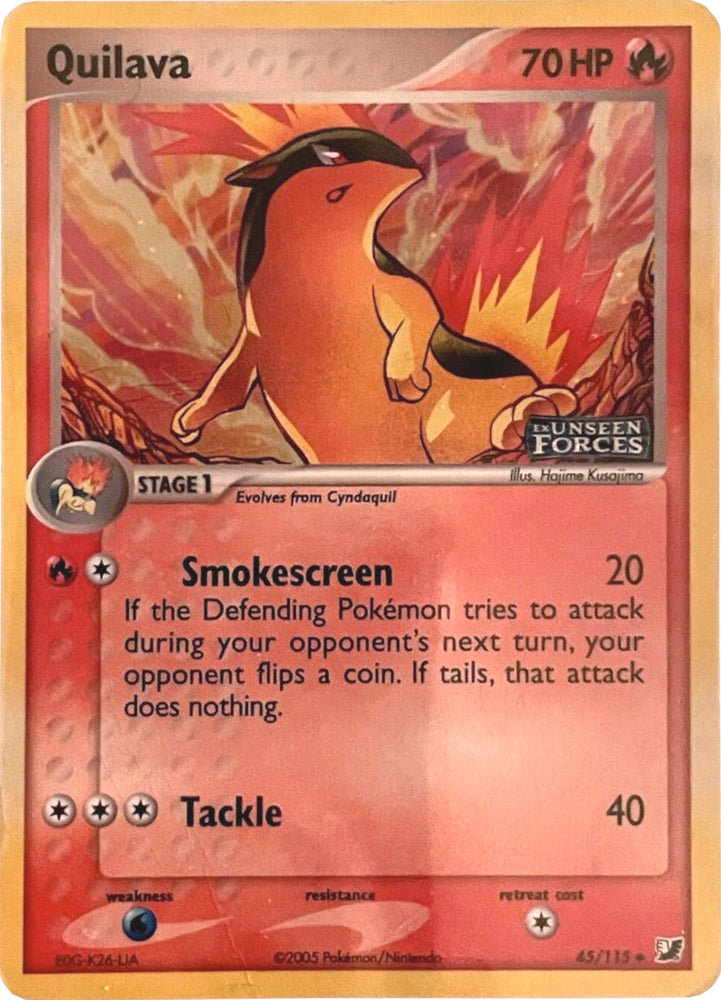 Quilava (45/115) (Stamped) [EX: Unseen Forces] Pokémon