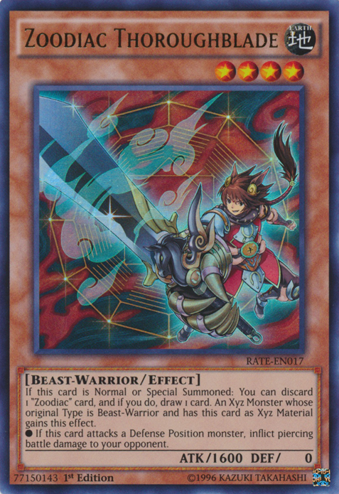 Zoodiac Thoroughblade [RATE-EN017] Ultra Rare Yu-Gi-Oh!