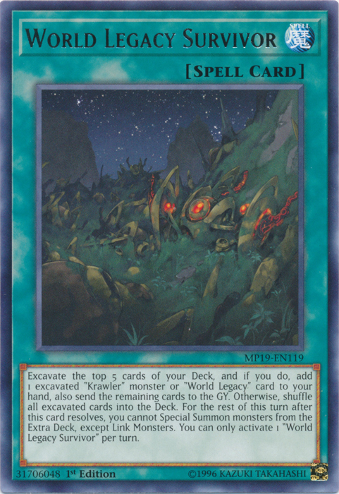World Legacy Survivor [MP19-EN119] Rare Yu-Gi-Oh!