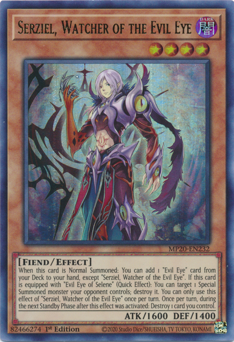Serziel, Watcher of the Evil Eye [MP20-EN232] Ultra Rare Yu-Gi-Oh!