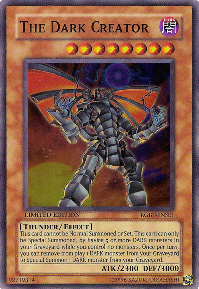 The Dark Creator [RGBT-ENSE1] Super Rare Yu-Gi-Oh!