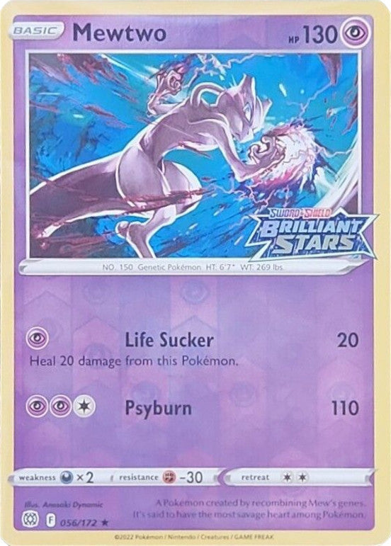 Mewtwo (056/172) (Brilliant Stars Stamped) [Sword & Shield: Brilliant Stars] Pokémon