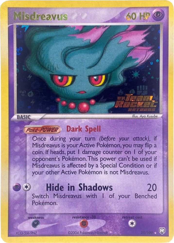 Misdreavus (25/109) (Stamped) [EX: Team Rocket Returns] Pokémon