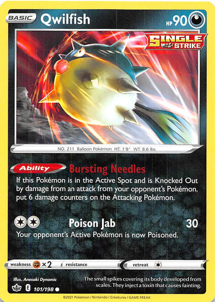 Qwilfish (101/198) [Sword & Shield: Chilling Reign] Pokémon