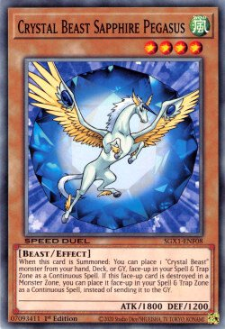 Crystal Beast Sapphire Pegasus [SGX1-ENF08] Common Yu-Gi-Oh!