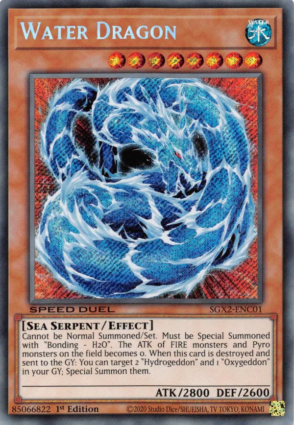 Water Dragon [SGX2-ENC01] Secret Rare Yu-Gi-Oh!