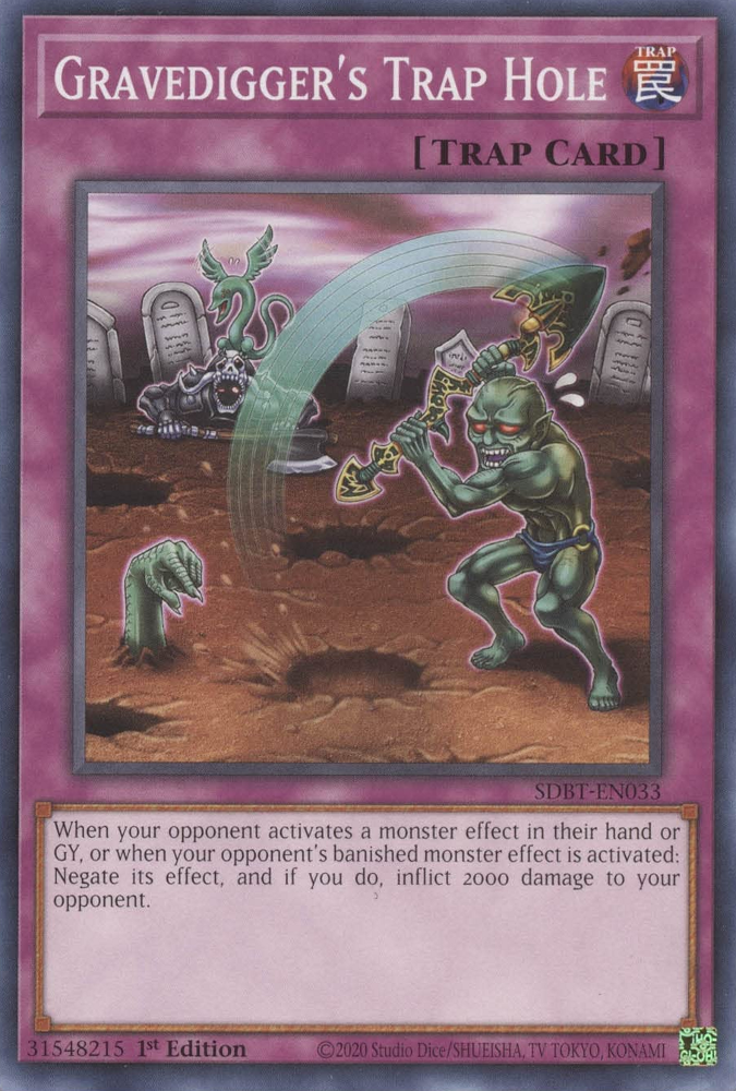 Gravedigger's Trap Hole [SDBT-EN033] Common Yu-Gi-Oh!