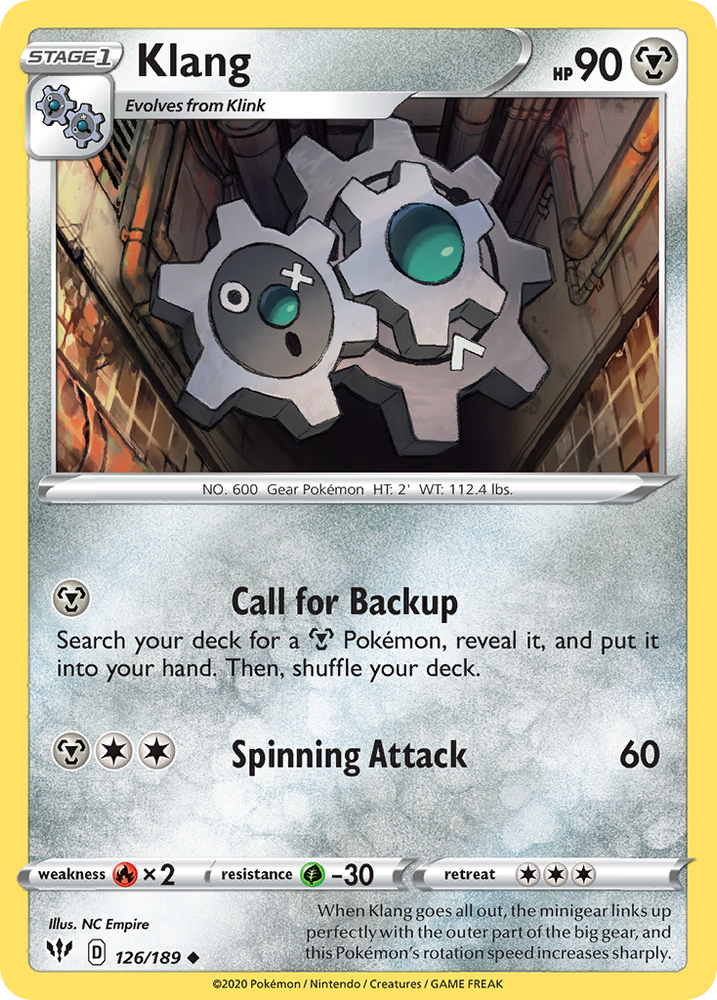 Klang (126/189) [Sword & Shield: Darkness Ablaze] Pokémon