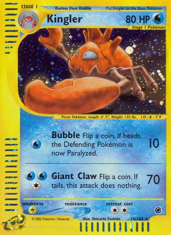 Kingler (15/165) [Expedition: Base Set] Pokémon