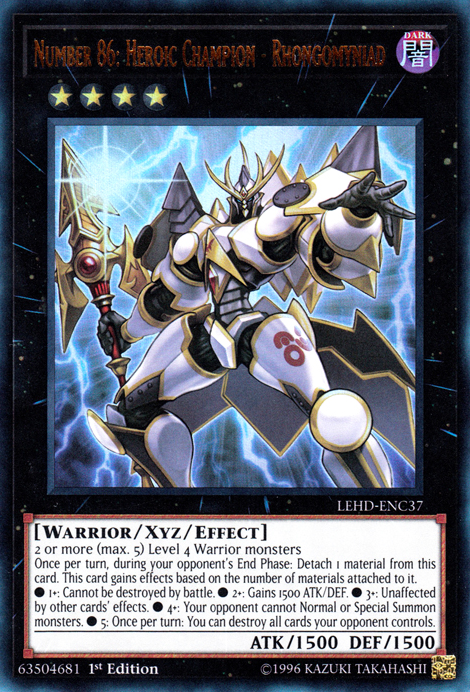 Number 86: Heroic Champion - Rhongomyniad [LEHD-ENC37] Ultra Rare Yu-Gi-Oh!