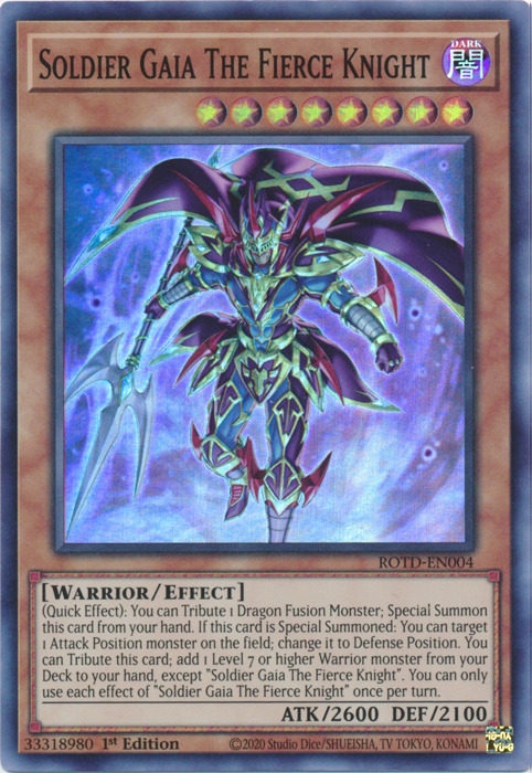 Soldier Gaia The Fierce Knight [ROTD-EN004] Super Rare Yu-Gi-Oh!