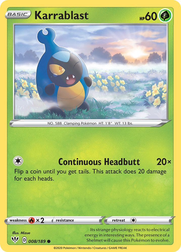 Karrablast (008/189) [Sword & Shield: Darkness Ablaze] Pokémon