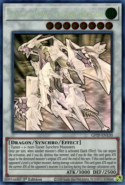 Crystal Wing Synchro Dragon [GFTP-EN130] Ghost Rare Yu-Gi-Oh!