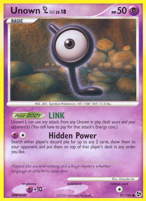Unown L (91/106) [Diamond & Pearl: Great Encounters] Pokémon