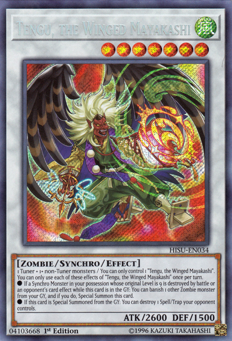 Tengu, the Winged Mayakashi [HISU-EN034] Secret Rare Yu-Gi-Oh!
