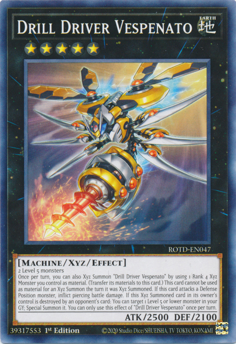 Drill Driver Vespenato [ROTD-EN047] Common Yu-Gi-Oh!