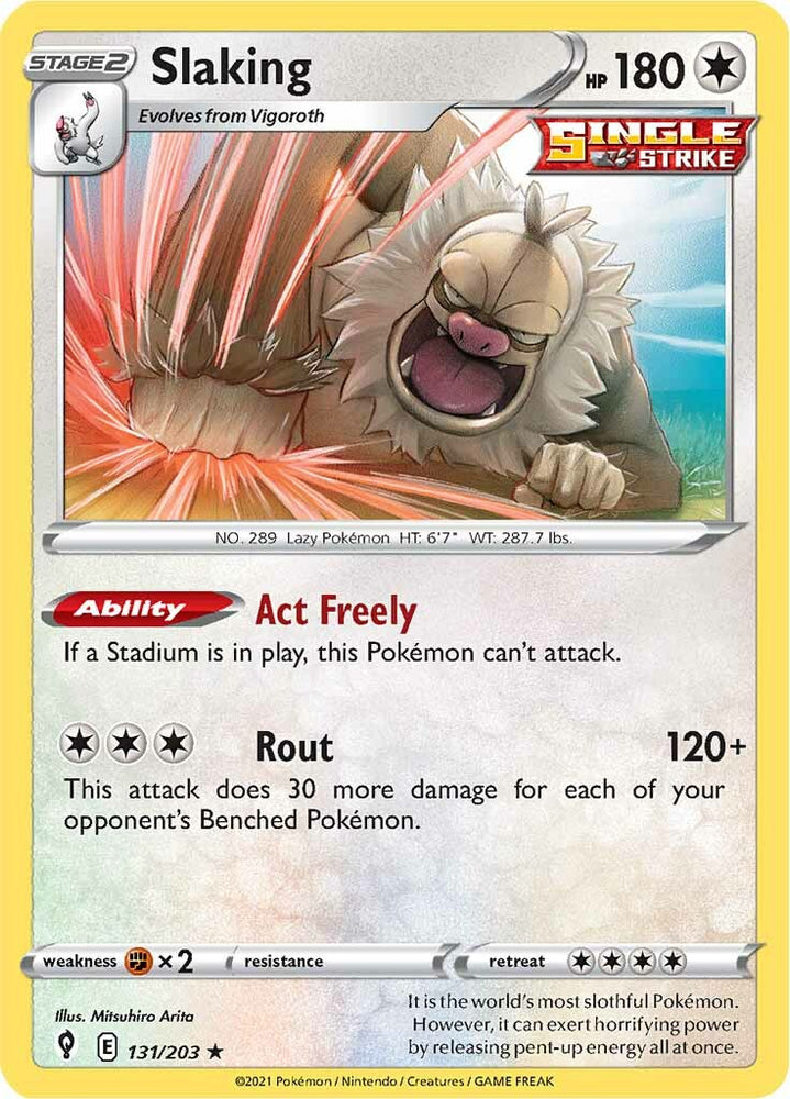 Slaking (131/203) [Sword & Shield: Evolving Skies] Pokémon