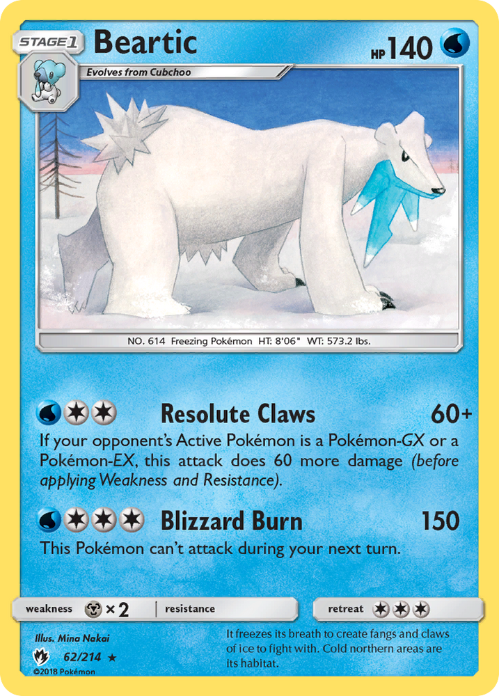 Beartic (62/214) [Sun & Moon: Lost Thunder] Pokémon