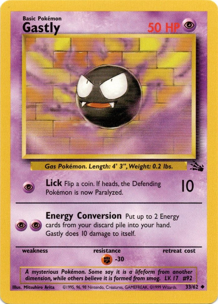 Gastly (33/62) [Fossil Unlimited] Pokémon