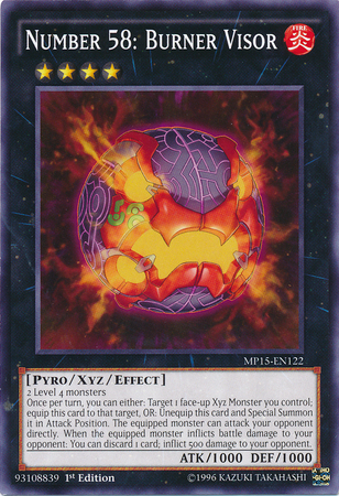 Number 58: Burner Visor [MP15-EN122] Common Yu-Gi-Oh!