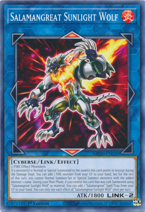 Salamangreat Sunlight Wolf [MP20-EN020] Common Yu-Gi-Oh!