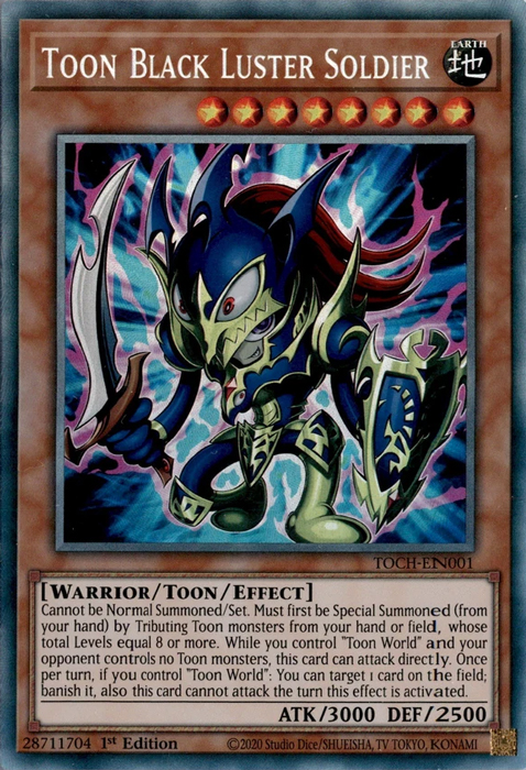 Toon Black Luster Soldier [TOCH-EN001] Collector's Rare Yu-Gi-Oh!
