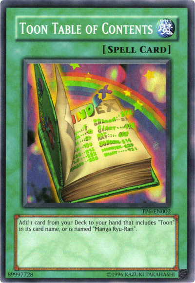 Toon Table of Contents [TP6-EN002] Super Rare Yu-Gi-Oh!
