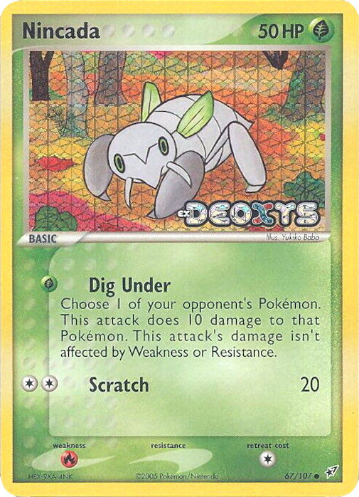 Nincada (67/107) (Stamped) [EX: Deoxys] Pokémon