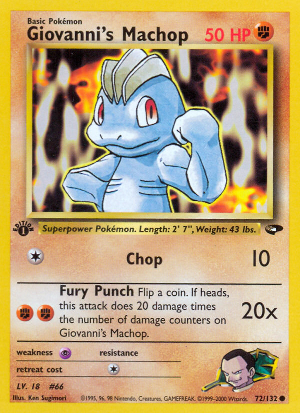 Giovanni's Machop (72/132) [Gym Challenge 1st Edition] Pokémon