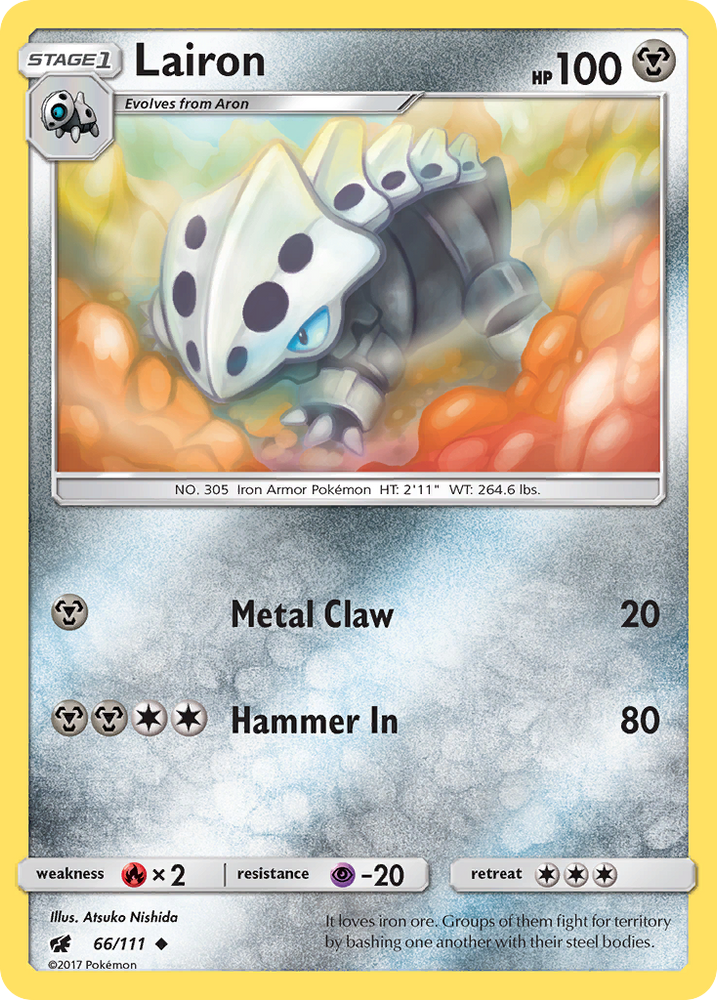 Lairon (66/111) [Sun & Moon: Crimson Invasion] Pokémon
