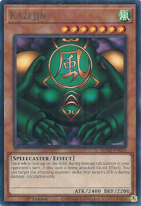 Kazejin [MAZE-EN033] Rare Yu-Gi-Oh!
