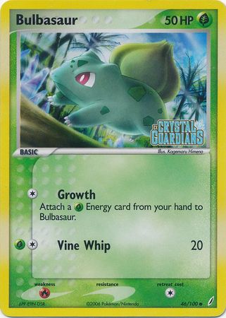 Bulbasaur (46/100) (Stamped) [EX: Crystal Guardians] Pokémon