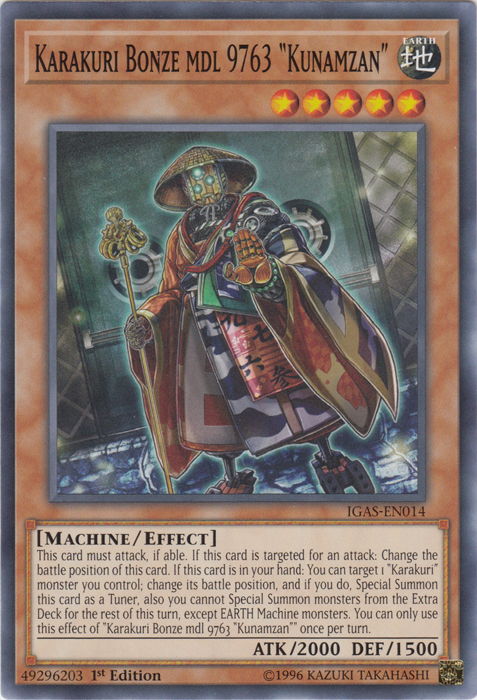 Karakuri Bonze mdl 9763 "Kunamzan" [IGAS-EN014] Common Yu-Gi-Oh!