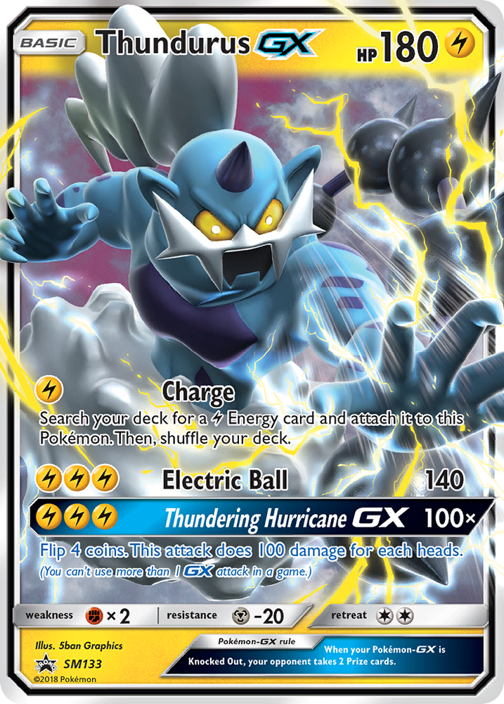 Thundurus GX (SM133) [Sun & Moon: Black Star Promos] Pokémon