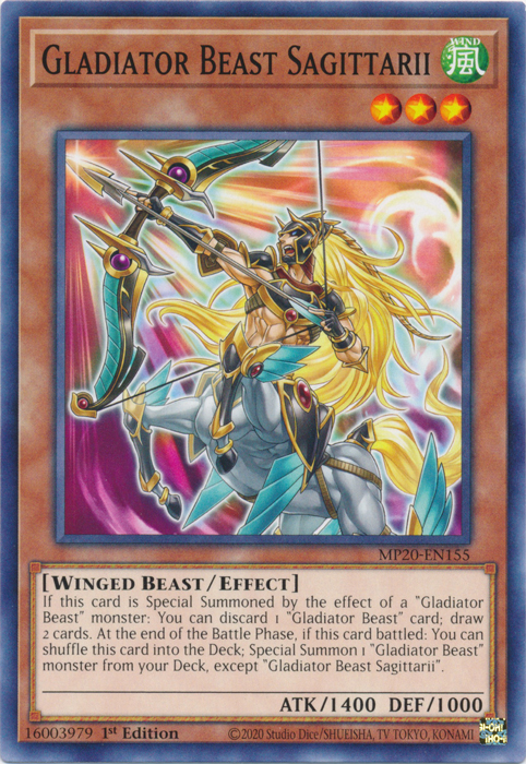 Gladiator Beast Sagittarii [MP20-EN155] Common Yu-Gi-Oh!