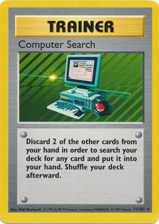 Computer Search (71/102) [Base Set Shadowless Unlimited] Pokémon